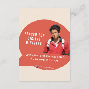 Tarjeta De Recepción Blessed Carlo Acutis Digital Minsitry Prayer