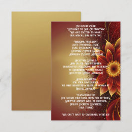 Tarjeta De Recepción Bloom Eterno: Una celebración eterna del amor