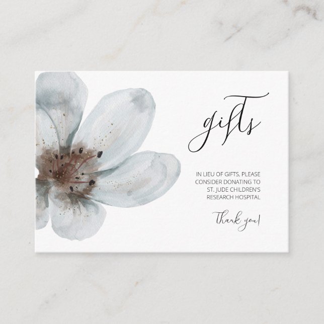 Tarjeta De Recepción Bloom ・ Floral Romántica Moderna ・ Guión elegante (Anverso)