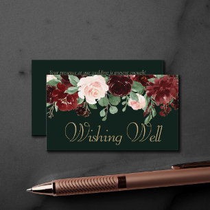 Tarjeta De Recepción Bloom ruso Terracota y Marsala que desean un bue