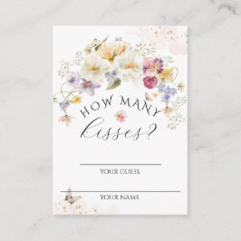 Tarjeta De Recepción Bloom Wildflower Rustic Bridal Shower Game
