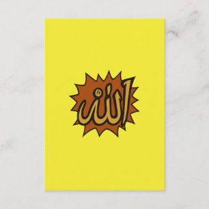 Tarjeta De Recepción Bloque de Color Amarillo Diseño Plano Estético