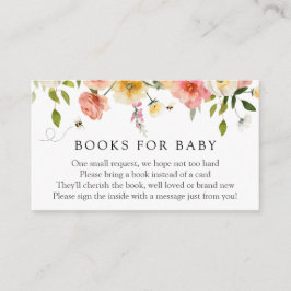 Tarjeta De Recepción Blossom and Honey Books for Baby insert card