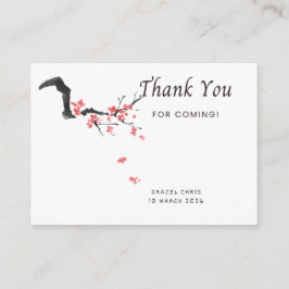 Tarjeta De Recepción Blossom Thank You Note | Editable Wedding Thank Yo