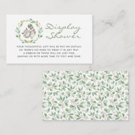 Tarjeta De Recepción Blue Baby Booties Baby Shower Display Shower