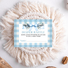 Tarjeta De Recepción Blue Baby Boy Mallard Duck Diaper Raffle