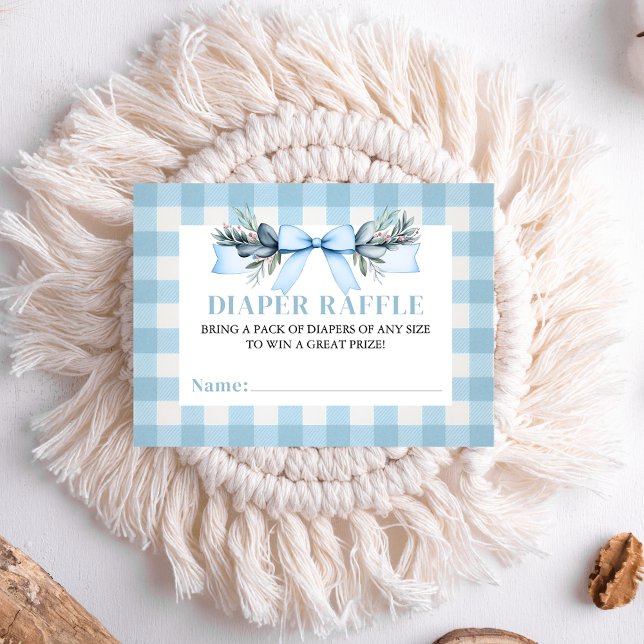 Tarjeta De Recepción Blue Baby Boy Mallard Duck Diaper Raffle (Blue Baby Boy Mallard Duck Diaper Raffle Enclosure Card)