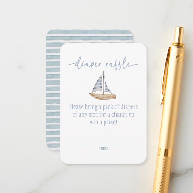 Tarjeta De Recepción Blue Baby Shower Book for Baby Card (Anverso/Reverso In Situ)