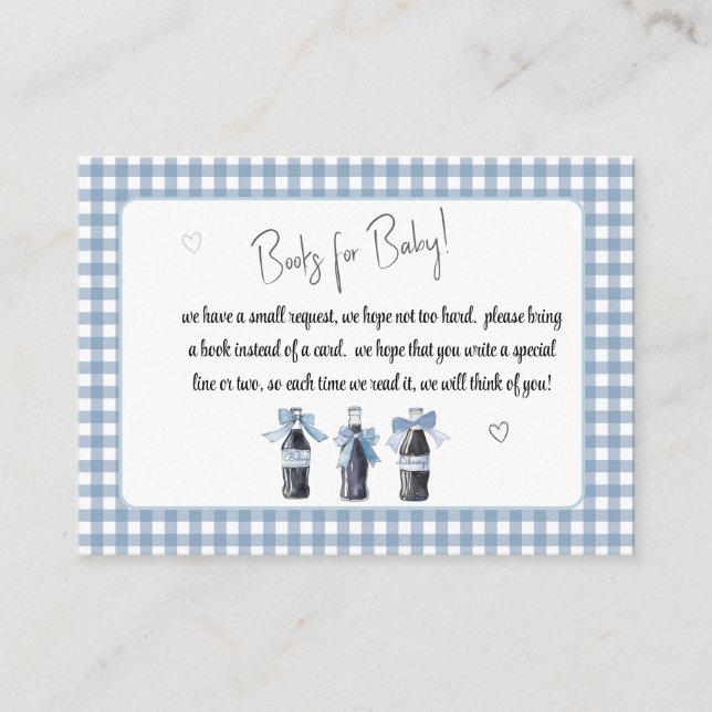 Tarjeta De Recepción Blue Baby Soda Ready to POP Books for Baby (Anverso)