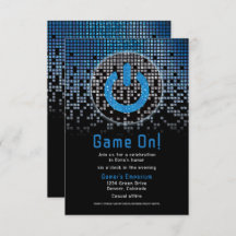Blue Black Video Game Gamer Bar Mitzvah