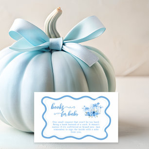 Tarjeta De Recepción Blue Bow Boy Baby Shower Book