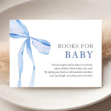 Blue Bow Boy Baby Shower Books para el bebé