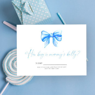 Tarjeta De Recepción Blue Bow ¿Qué tan grande es el juego del vientre d