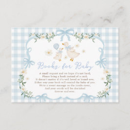 Tarjeta De Recepción Blue Bow Silly Goose Books for Baby Boy