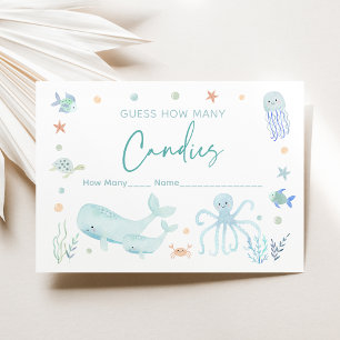 Tarjeta De Recepción Blue Boy Under the Sea adivina cuántos juegos