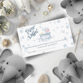 Tarjeta De Recepción Blue Bubble Bath Animal Baby Shower