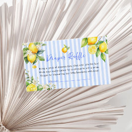 Tarjeta De Recepción Blue Citrus Lemon Ciao Baby Diaper Raffle Card