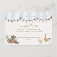 Blue Farmers Market Farm Diaper Raffle Insert
