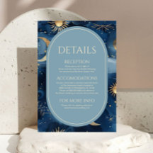 Blue Gold Celestial Starry Sky Wedding Details