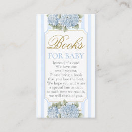 Tarjeta De Recepción Blue Hydrangea Baby Shower Boy Book