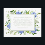 Tarjeta De Recepción Blue Hydrangeas 80th Birthday Card Request<br><div class="desc">Esta tarjeta de inscripción de 4.25" x 5.5" elegante, moderna, muy moda acuarela Pink Hydrangeas 80th Birthday Card es perfecta para no pedir regalos, pero en su lugar una encantadora tarjeta de cumpleaños con un recuerdo preciado con el Chica de cumpleaños escrito en su interior. Es impresionante, con hortensias rosadas...</div>