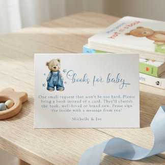 Tarjeta De Recepción Blue Jean Baby Books For Baby Enclosure Card