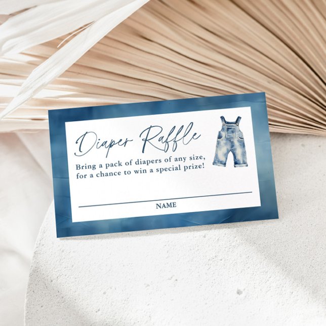 Tarjeta De Recepción Blue Jean Baby Shower Diaper Raffle (Subido por el creador)