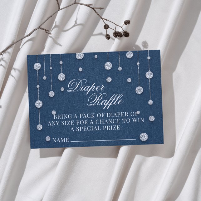 Tarjeta De Recepción Blue Jean Baby Shower Diaper Raffle (Subido por el creador)