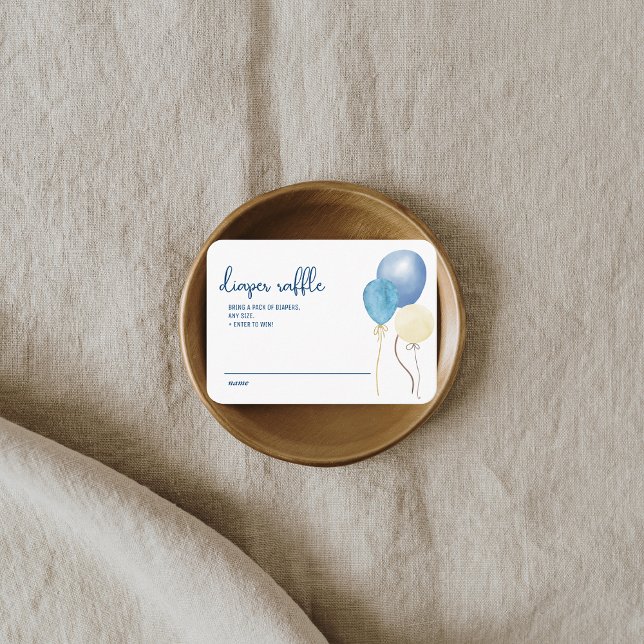 Tarjeta De Recepción Blue Jean Baby Shower | Diaper Raffle | Globos (Subido por el creador)