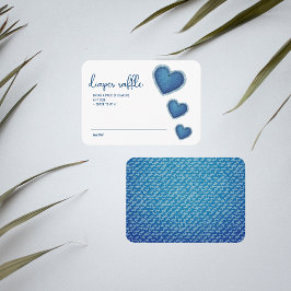 Tarjeta De Recepción Blue Jean Baby Shower | Diaper Raffle | Patcheo