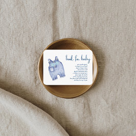 Tarjeta De Recepción Blue Jean Baby Shower | Libro Para Bebé | Sobrepue