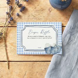 Tarjeta De Recepción Blue Jean Diaper Raffle Card 