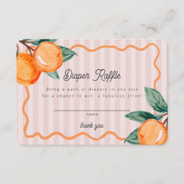 Tarjeta De Recepción Blue Little Cutie Pastel Citrus Baby Diaper Raffle
