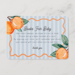 Tarjeta De Recepción Blue Little Cutie Pastel Citrus Books para el bebé