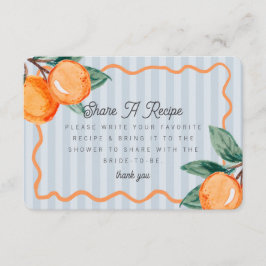 Tarjeta De Recepción Blue Little Cutie Pastel Citrus Compartir receta