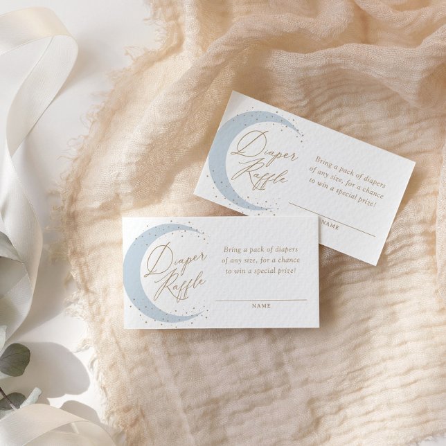 Tarjeta De Recepción Blue Moon Baby Shower Diaper Raffle Ticket (Subido por el creador)