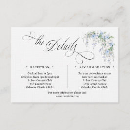 Tarjeta De Recepción Blue Morning Glory Enclosure Card