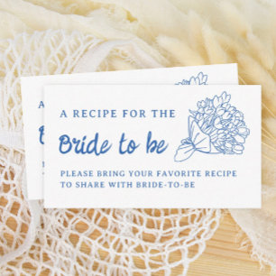 Tarjeta De Recepción Blue Off The Market Bridal Shower Comparte Una Rec