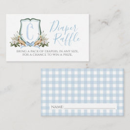 Tarjeta De Recepción Blue Pelican Boy Baby Shower Diaper Raffle
