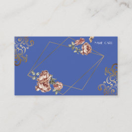 Tarjeta De Recepción Blue Ray of Floral Boda Name Enclosure Card