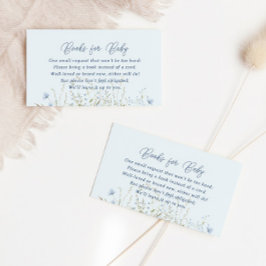 Tarjeta De Recepción Blue Sky Wildflowers Book por Baby Baby Shower