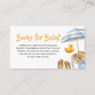 Tarjeta De Recepción Blue Splish Splash Baby Shower Books para bebé