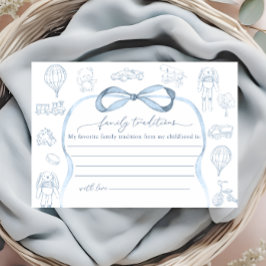 Tarjeta De Recepción Blue Toile De Jouy Family Traditions