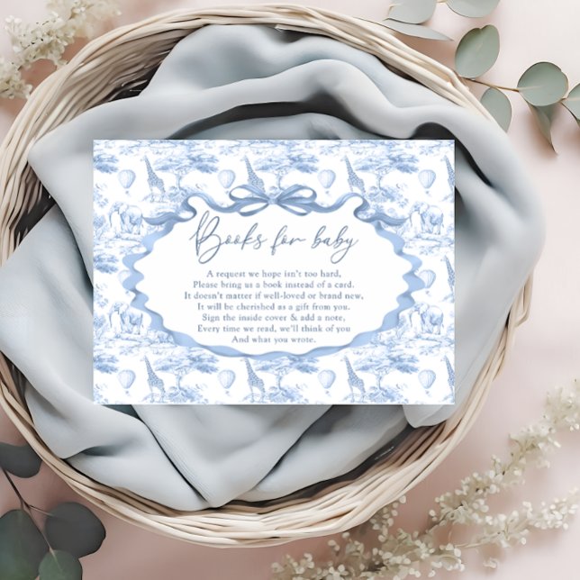 Tarjeta De Recepción Blue Toile Safari Animal Boys For Baby Ticket (Subido por el creador)