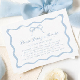 Tarjeta De Recepción Blue Tying the Knot Bridal Shower Request