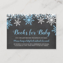 Blue White Snflakes Boy Baby Shower Book Request