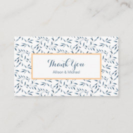 Tarjeta De Recepción Blue White Willow Boda Gracias Inserciones De Tarj