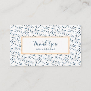 Tarjeta De Recepción Blue White Willow Boda Gracias Inserciones De Tarj