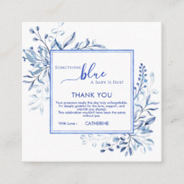 Tarjeta De Recepción Blue Wildflower Something Blue Thank You