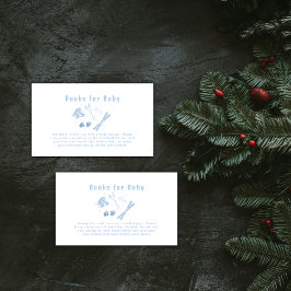 Tarjeta De Recepción Blue Winter Après Bébé Ski Books For Baby Shower